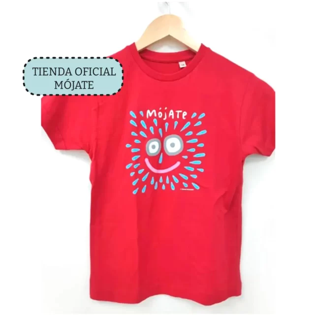 camiseta roja manga corta niño